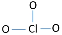 center atom of ClO3- and sketch-